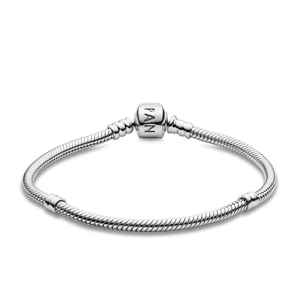 Pandora Women’s Genuine Sterling Silver Bead Clasp Charm Bracelet